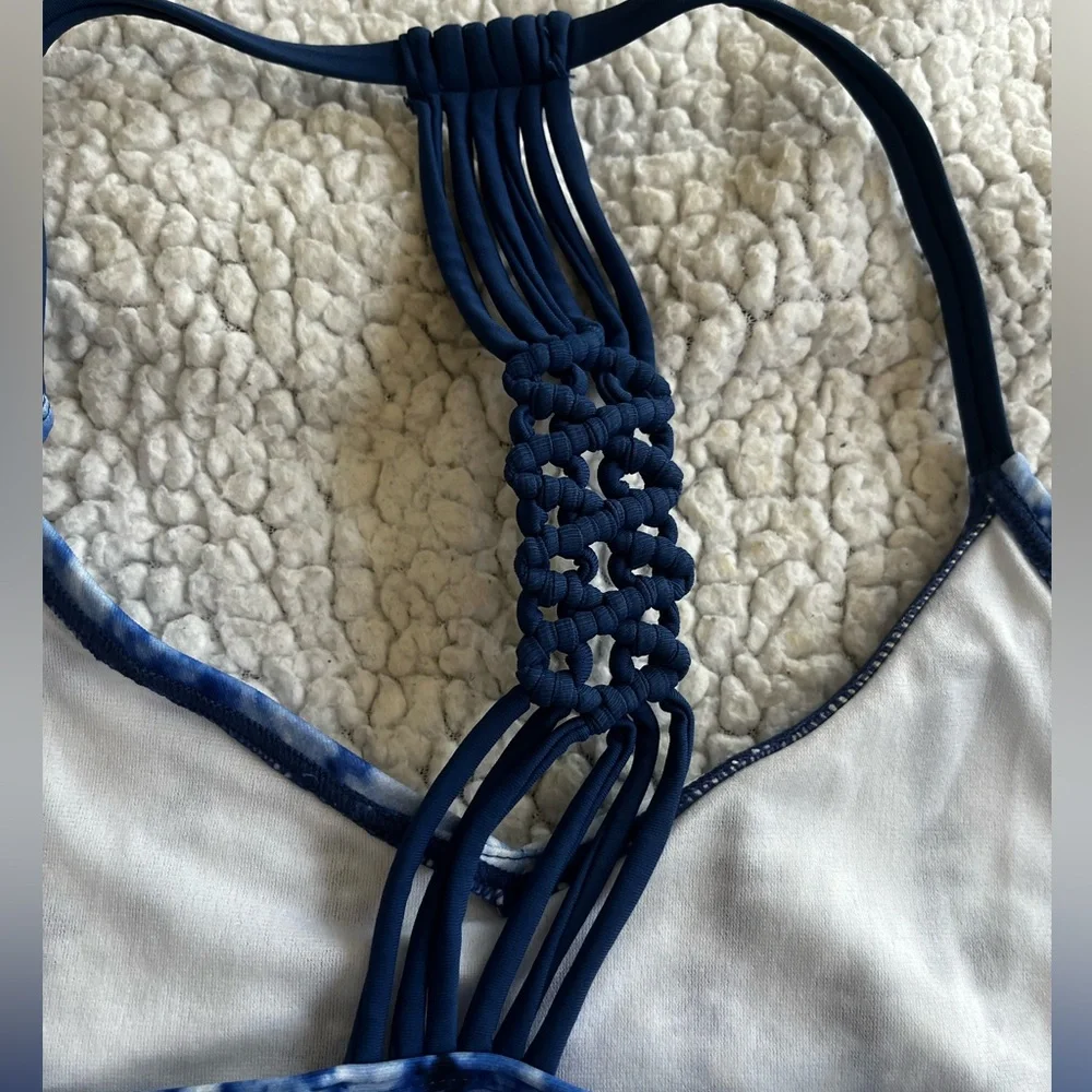 NWT - Kanu Surf - Girls Size 14 - Blue Tie-Dye Bikini Swimsuit